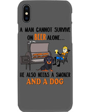 Load image into Gallery viewer, A Man Loves Beer And Dachshund Gift For Dog Lovers Phone case