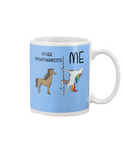 Load image into Gallery viewer, Funny Difference Between Me And Other Psychotherapists Unicorn And Horse Mug
