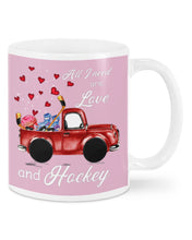Load image into Gallery viewer, All I Need Are Love And Hockey Gift For Hockey Players Mug