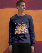 Load image into Gallery viewer, Pekingese With Peonies Gift For Dog Lovers Unisex Long Sleeve