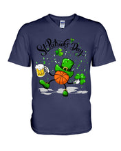 Load image into Gallery viewer, Basketball Saint Patrick's Day Gift For Basketball Lovers Guys V-Neck