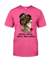 Load image into Gallery viewer, Nerdy Dirty Inked And Curvy Funny Gift For Friends Guys Tee