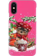 Load image into Gallery viewer, Yorkshire Terrier Loves Drinking Hot Latte Gift For Dog Lovers Phone case