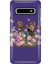 Load image into Gallery viewer, German Wirehaired Pointer With Peonies Gift For Dog Lovers Phone case