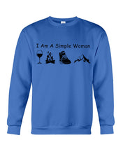 Load image into Gallery viewer, Simple Woman Loves Wine Camping Shoes And Climbing Sweatshirt