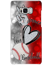 Load image into Gallery viewer, Baseball Peaceful Love Gift For Baseball Lovers Phone case