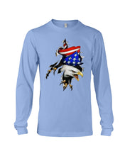 Load image into Gallery viewer, Eagle Giant Scratch USA Flag Gift For Women Unisex Long Sleeve