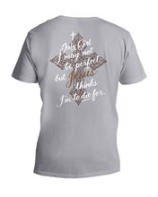Load image into Gallery viewer, July Girl I May Not Be Perfect But Jesus Thinks I'm To Die For Guys V-Neck