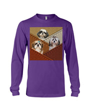 Load image into Gallery viewer, Three Cute Shih Tzu In Bag Gift For Dog Lovers Unisex Long Sleeve