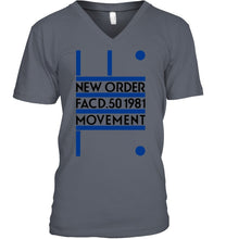 Load image into Gallery viewer, New Order Facd 501981 Movement Simple Unique Custom Design Guys V-Neck