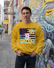 Load image into Gallery viewer, Pig America Flag Sunflower Special Custom Design Sweatshirt
