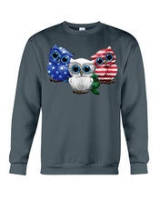 Load image into Gallery viewer, Lovely Phone Case Three Owl With US Flag Gift For Owl Lovers Sweatshirt