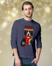 Load image into Gallery viewer, Santa Border Collie In Stock Gift For Dog Lovers Unisex Long Sleeve