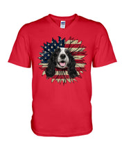 Load image into Gallery viewer, English Cocker Spaniel US Sunflower Gift For Dog Lovers Guys V-Neck