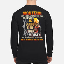 Load image into Gallery viewer, Het Moeilijkste Deel Van Mijn Werk Is Aardig Zijn Tegen Mensen Unisex Long Sleeve
