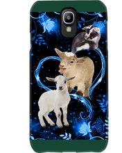 Load image into Gallery viewer, Lovely Phone Case Twinkling Blue Heart Gift For Goat Lovers Phone case