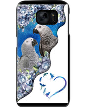 Load image into Gallery viewer, Magical Gray Couple African Parrot Gift For Bird Lovers Phone case