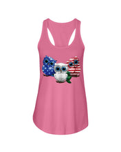Load image into Gallery viewer, Lovely Phone Case Three Owl With US Flag Gift For Owl Lovers Ladies Flowy Tank