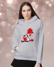 Load image into Gallery viewer, Penguin Forever Love With Red Heart Balloon Gift For Penguin Lovers Hoodie