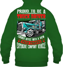 Load image into Gallery viewer, Proud To Be A Truck Driver Corner Office With A View Hoodie