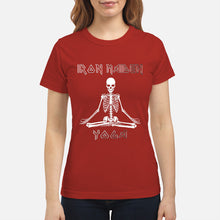 Load image into Gallery viewer, Yoga Iron Skeleton Dark Blue Background Gift For Men Ladies Tee