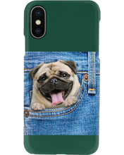Load image into Gallery viewer, baby Pug In Denim Pocket Gift For Dog Lovers Phone case