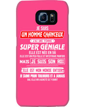Load image into Gallery viewer, Je Suis Un Homme Chanceux J'ai Line Femme Custom Design Je Suis Son Roi Phone case
