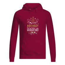 Load image into Gallery viewer, Vintage Funny My 45th Birthday The One Where I Was Quarantined Hoodie