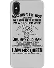 Load image into Gallery viewer, A Spoiled Wife Of An October Grumpy Old Man Birthday Meaningful Gift Phone case