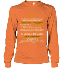 Load image into Gallery viewer, Kim Custom Name Gift A Warrior's Mentality With A Poet's Soul Unisex Long Sleeve