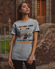Load image into Gallery viewer, A Man Loves Beer And Dachshund Gift For Dog Lovers Guys Tee