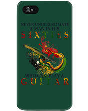 Load image into Gallery viewer, Never Underestimate A 60 Year Old Man Can Play A Guitar Phone case