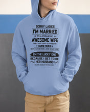 Load image into Gallery viewer, I'm The Lucky One Because I Get To Be Her Husband Gift For Husband Hoodie