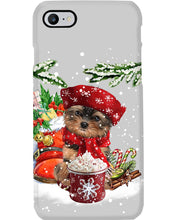 Load image into Gallery viewer, Yorkshire Terrier Loves Drinking Hot Latte Gift For Dog Lovers Phone case