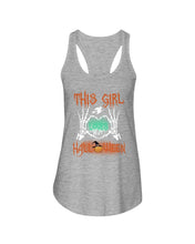 Load image into Gallery viewer, This Girl Loves Halloween Gift For Girls Ladies Flowy Tank