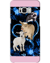 Load image into Gallery viewer, Lovely Phone Case Twinkling Blue Heart Gift For Goat Lovers Phone case