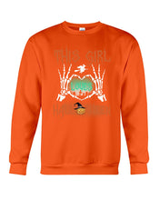 Load image into Gallery viewer, This Girl Loves Halloween Gift For Girls Sweatshirt