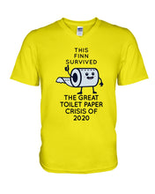 Load image into Gallery viewer, This Finn Survived The Great Toilet Paper Crisis Of 2020 Guys V-Neck