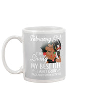 Load image into Gallery viewer, Betty Boop February Girl Living My Best Life Birthday Meaningful Gift Mug