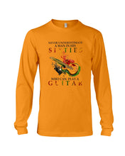 Load image into Gallery viewer, Never Underestimate A 60 Year Old Man Can Play A Guitar Unisex Long Sleeve