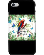Load image into Gallery viewer, Scarlet Macaw With Butterflies I Am Always With You Gift For Lover Phone case