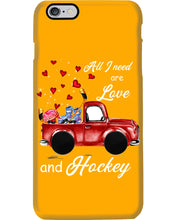 Load image into Gallery viewer, All I Need Are Love And Hockey Gift For Hockey Players Phone case