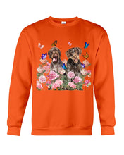 Load image into Gallery viewer, German Wirehaired Pointer With Peonies Gift For Dog Lovers Sweatshirt