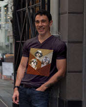 Load image into Gallery viewer, Three Cute Shih Tzu In Bag Gift For Dog Lovers Guys V-Neck