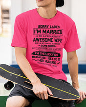 Load image into Gallery viewer, I'm The Lucky One Because I Get To Be Her Husband Gift For Husband Guys Tee