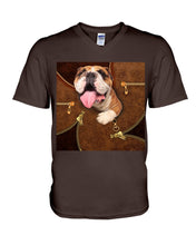 Load image into Gallery viewer, Bulldog In Cool Tote Bag Gift For Dog Lovers Guys V-Neck