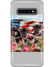 Load image into Gallery viewer, American Flag Sky Flower German Shepherd Gift For Dog Lovers Phone case