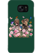 Load image into Gallery viewer, German Wirehaired Pointer With Peonies Gift For Dog Lovers Phone case