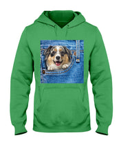 Load image into Gallery viewer, Australian Shepherd In Denim Pocket Gift For Dog Lovers Hoodie