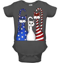 Load image into Gallery viewer, Cat Happy America Independence's Day Special Custom Design Baby Onesie
